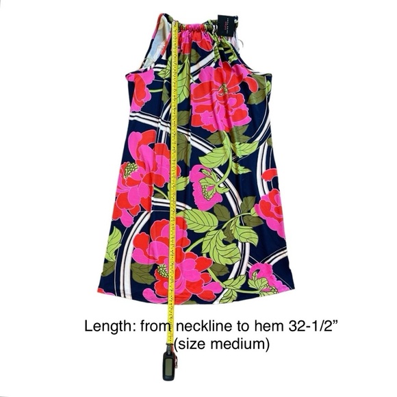 NWT Trina Turk Juju Floral Swirl Halter Mini Dress. Size Medium - Picture 10 of 14